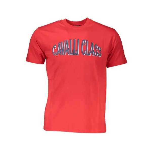 T-SHIRT À MANCHES COURTES CAVALLI CLASS HOMME ROUGE - CAVALLI CLASS