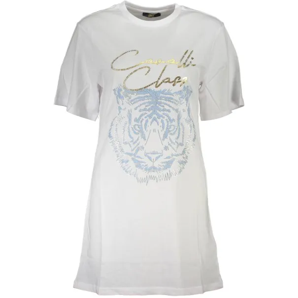 T-SHIRT À MANCHES COURTES CAVALLI CLASS FEMME BLANC - CAVALLI CLASS