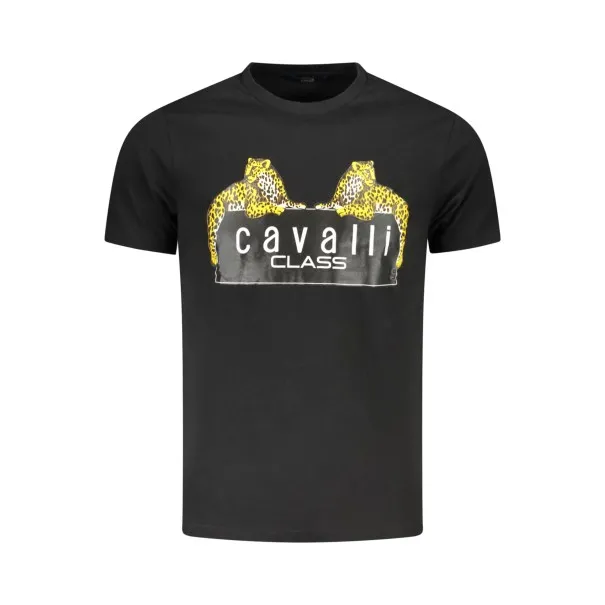 T-SHIRT À MANCHES COURTES CAVALLI CLASS HOMME NOIR - CAVALLI CLASS