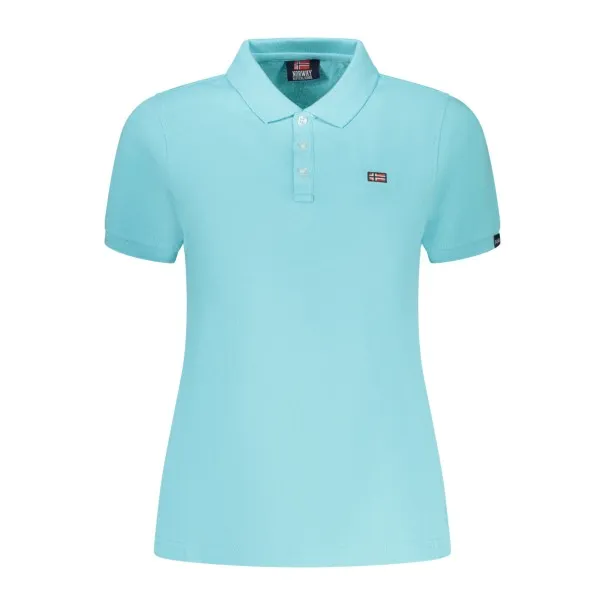 Polo à manches courtes pour femme, Norvège 1963, bleu - NORWAY 1963