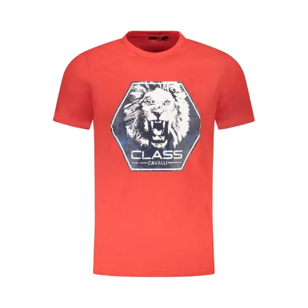 T-SHIRT À MANCHES COURTES CAVALLI CLASS HOMME ROUGE - CAVALLI CLASS