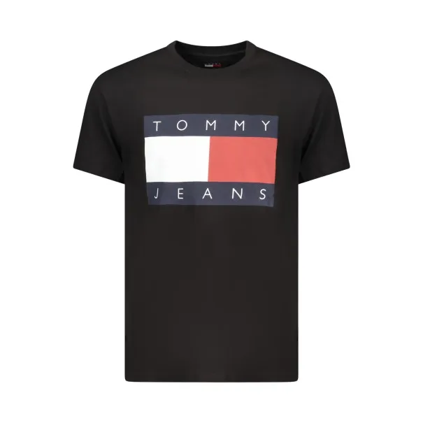 T-shirt noir à manches courtes pour homme Tommy Hilfiger - TOMMY HILFIGER