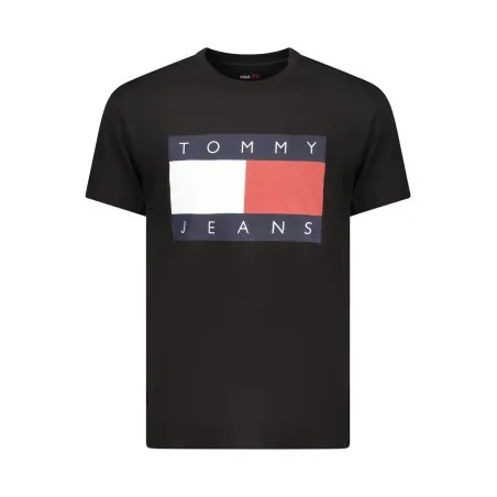 T-shirt noir à manches courtes pour homme Tommy Hilfiger - TOMMY HILFIGER