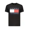 T-shirt noir à manches courtes pour homme Tommy Hilfiger - TOMMY HILFIGER
