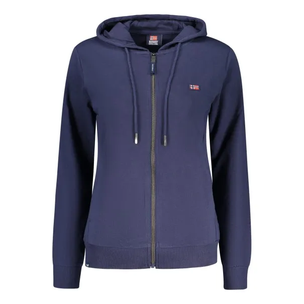 NORVÈGE 1963 SWEAT-SHIRT BLEU À FERMETURE ÉCLAIR POUR FEMME - NORWAY 1963