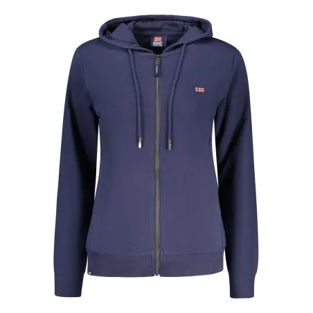 NORVÈGE 1963 SWEAT-SHIRT BLEU À FERMETURE ÉCLAIR POUR FEMME - NORWAY 1963