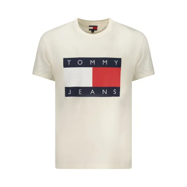 T-shirt blanc à manches courtes Tommy Hilfiger pour homme - TOMMY HILFIGER