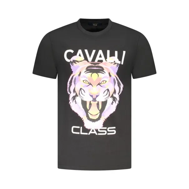 T-SHIRT À MANCHES COURTES CAVALLI CLASS HOMME NOIR - CAVALLI CLASS
