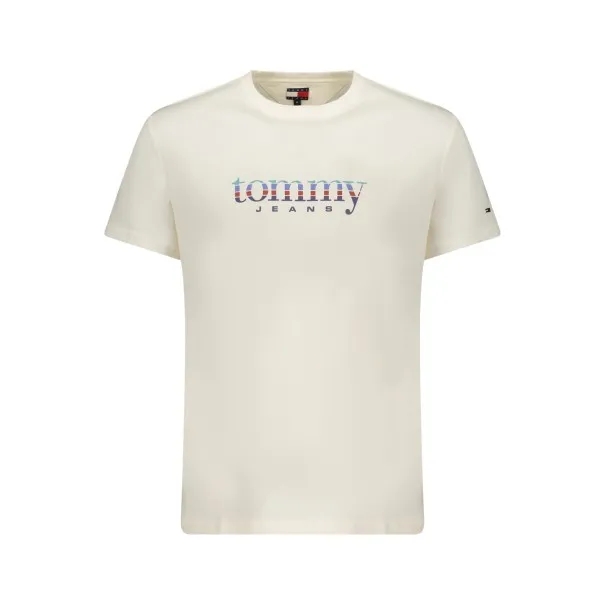 T-shirt blanc à manches courtes Tommy Hilfiger pour homme - TOMMY HILFIGER