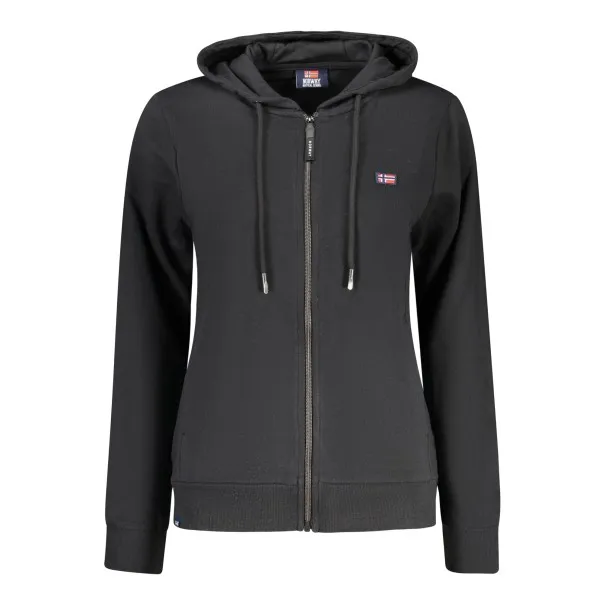 NORVÈGE 1963 SWEAT-SHIRT NOIR À FERMETURE ÉCLAIR POUR FEMME - NORWAY 1963