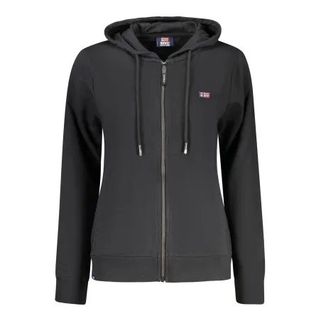 NORVÈGE 1963 SWEAT-SHIRT NOIR À FERMETURE ÉCLAIR POUR FEMME - NORWAY 1963