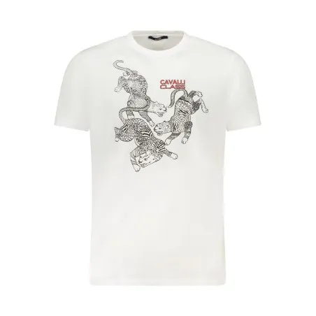 T-SHIRT À MANCHES COURTES CAVALLI CLASS HOMME BLANC - CAVALLI CLASS