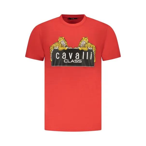 T-SHIRT À MANCHES COURTES CAVALLI CLASS HOMME ROUGE - CAVALLI CLASS