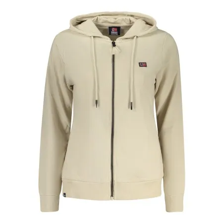 SWEAT-SHIRT BEIGE À FERMETURE ÉCLAIR POUR FEMME NORVÈGE 1963 - NORWAY 1963