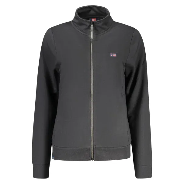 NORVÈGE 1963 SWEAT-SHIRT NOIR À FERMETURE ÉCLAIR POUR FEMME - NORWAY 1963