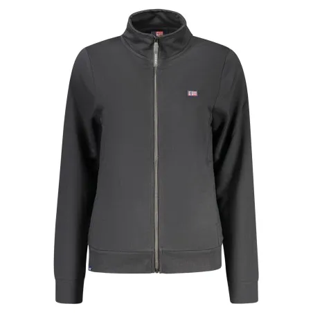 NORVÈGE 1963 SWEAT-SHIRT NOIR À FERMETURE ÉCLAIR POUR FEMME - NORWAY 1963