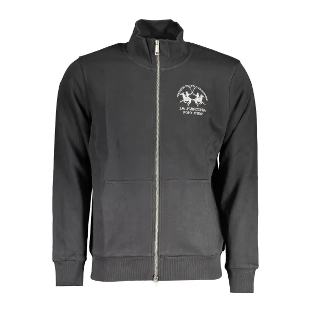 SWEAT-SHIRT HOMME ZIPPÉ NOIR LA MARTINA - LA MARTINA