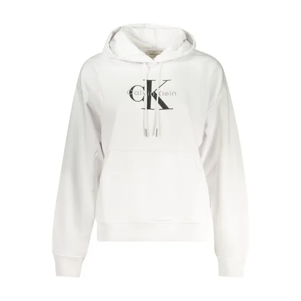 SWEAT-SHIRT BLANC À FERMETURE ÉCLAIR CALVIN KLEIN POUR FEMME - CALVIN KLEIN