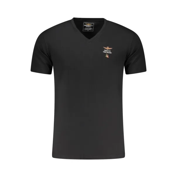 T-shirt noir pour homme AERONAUTICA MILITARE - AERONAUTICA MILITARE