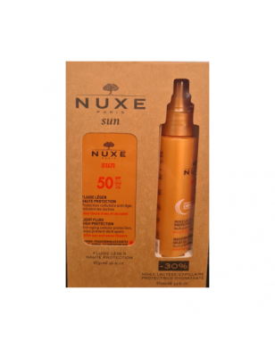 NUXE COFFRET Fluide Leger SPF50+ Huile Lactée Capillaire Haute Protection -30% NUXE - 1