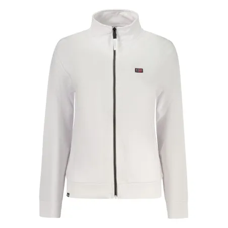 NORVÈGE 1963 SWEAT-SHIRT BLANC À FERMETURE ÉCLAIR POUR FEMME - NORWAY 1963