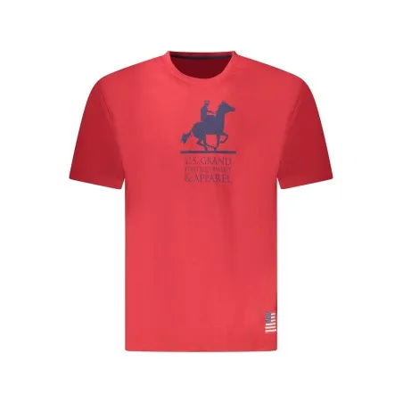 T-shirt rouge à manches courtes pour homme US GRAND - U.S. GRAND