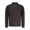 SWEAT-SHIRT NOIR À FERMETURE ÉCLAIR POUR HOMME US GRAND - U.S. GRAND