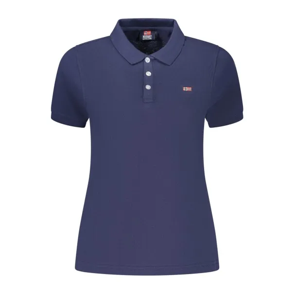Polo à manches courtes pour femme, Norvège 1963, bleu - NORWAY 1963