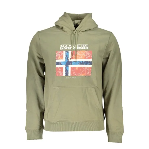 SWEAT-SHIRT SANS FERMETURE ÉCLAIR POUR HOMME NAPAPIJRI VERT - NAPAPIJRI