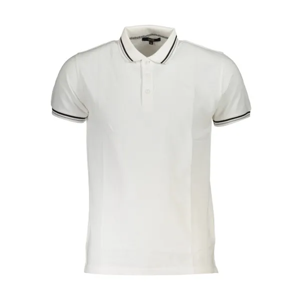 CAVALLI CLASS POLO MANCHES COURTES HOMME BLANC - CAVALLI CLASS