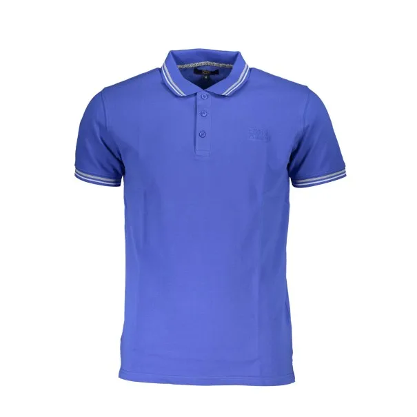 CAVALLI CLASS POLO MANCHES COURTES HOMME BLEU - CAVALLI CLASS