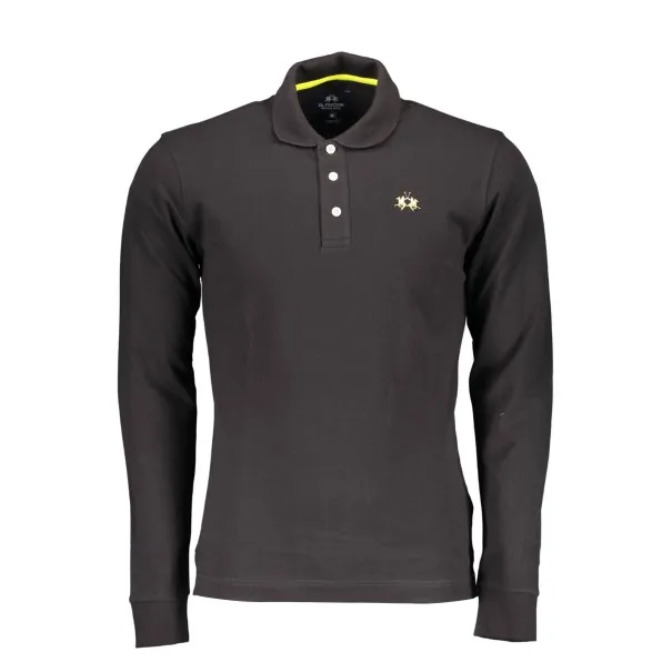 POLO NOIR À MANCHES LONGUES POUR HOMME LA MARTINA - LA MARTINA