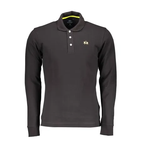 POLO NOIR À MANCHES LONGUES POUR HOMME LA MARTINA - LA MARTINA