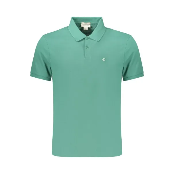 POLO VERT À MANCHES COURTES POUR HOMME CALVIN KLEIN - CALVIN KLEIN