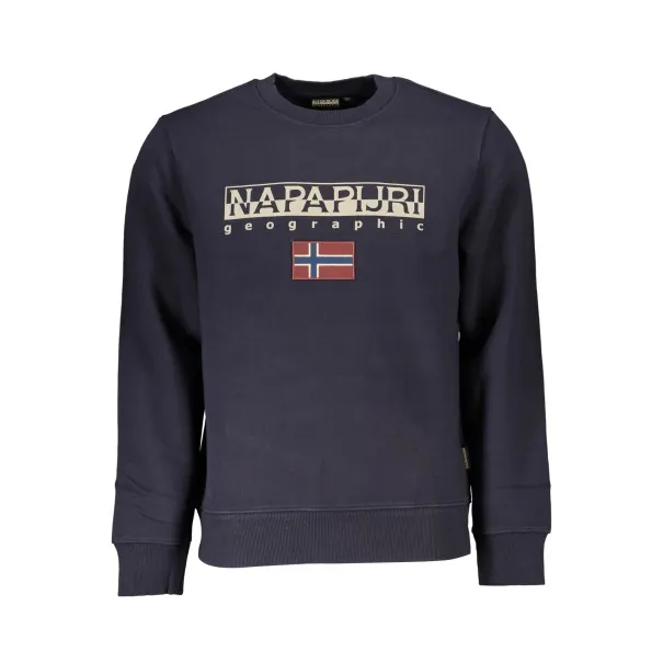 SWEAT-SHIRT SANS FERMETURE ÉCLAIR NAPAPIJRI POUR HOMMES BLEU - NAPAPIJRI