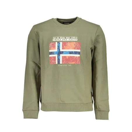 SWEAT-SHIRT SANS FERMETURE ÉCLAIR POUR HOMME NAPAPIJRI VERT - NAPAPIJRI