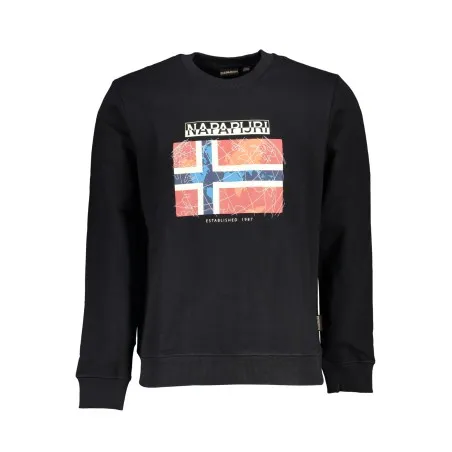 NAPAPIJRI SWEAT-SHIRT SANS FERMETURE ÉCLAIR NOIR POUR HOMMES - NAPAPIJRI