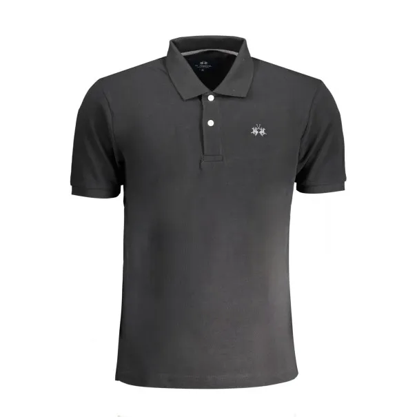 POLO HOMME NOIR À MANCHES COURTES LA MARTINA - LA MARTINA