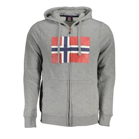 NORVÈGE 1963 SWEAT-SHIRT ZIPPÉ GRIS POUR HOMME - NORWAY 1963