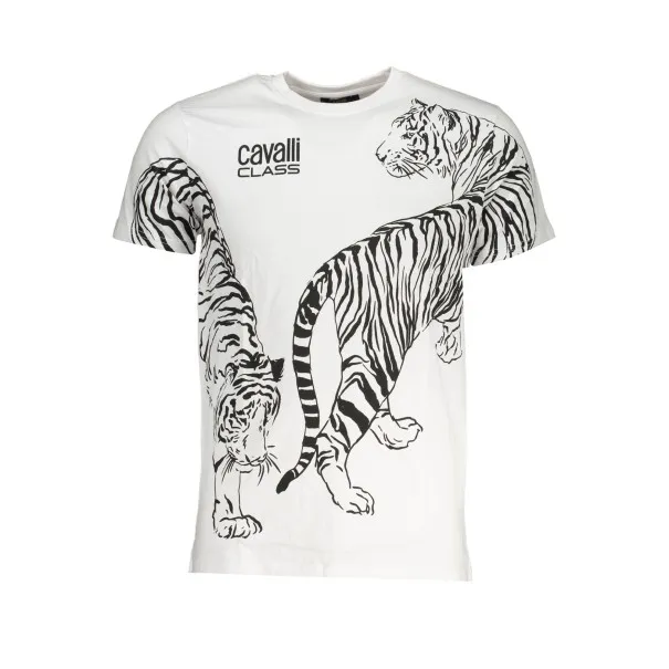 T-SHIRT MANCHES COURTES HOMME CAVALLI CLASS BLANC - CAVALLI CLASS