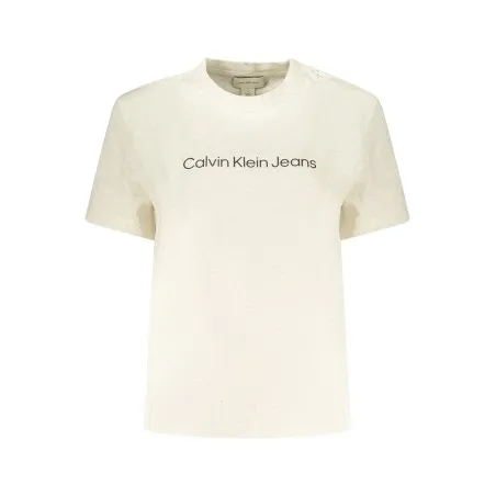 T-shirt beige à manches courtes pour femme Calvin Klein - CALVIN KLEIN
