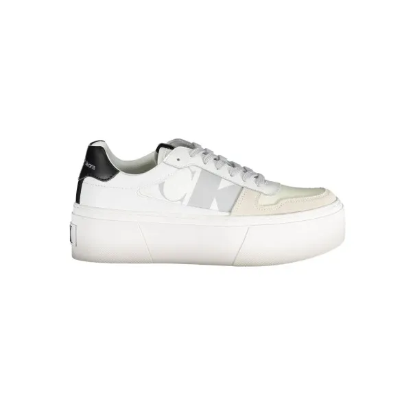 Basket Casual Femme CALVIN KLEIN  YW0YW01227F_BIANCO_03A - CALVIN KLEIN