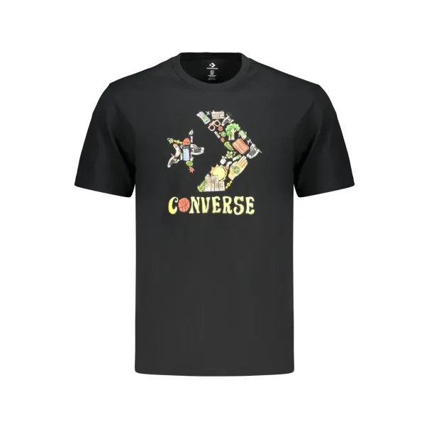 T-shirt Converse pour homme, manches courtes, noir - CONVERSE
