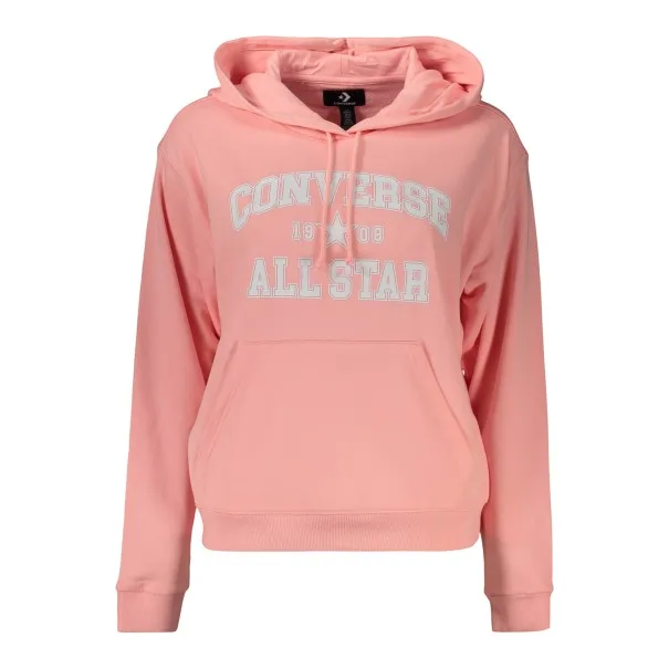 Sweat à capuche zippé Converse pour femme, rose - CONVERSE