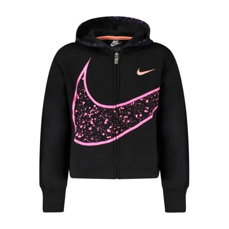 SWEAT-SHIRT ZIPPÉ NOIR NIKE POUR FILLE - NIKE