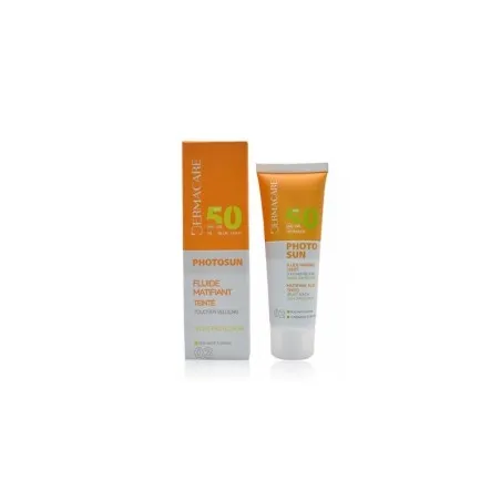 Ecran Solaire DERMACARE PHOTOSUN FLUIDE MATIFIANT TEINTE 50+ - 