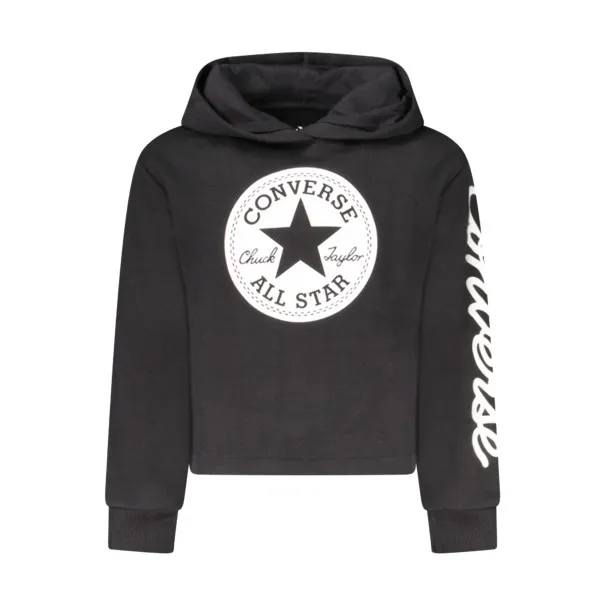 Sweat à capuche zippé Converse pour fille, noir - CONVERSE
