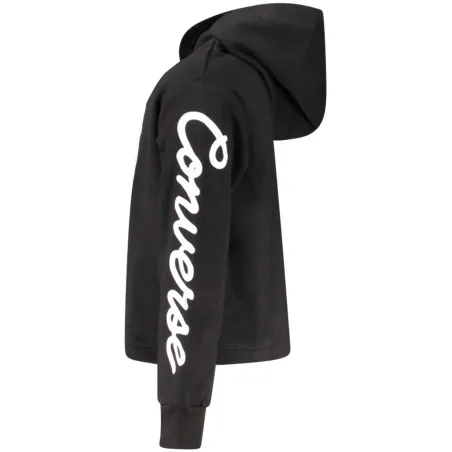 Sweat à capuche zippé Converse pour fille, noir - CONVERSE