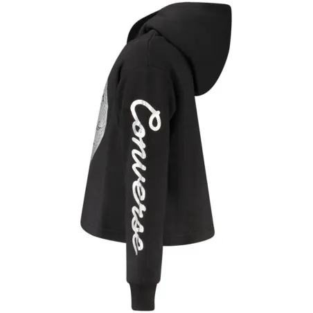 Sweat à capuche zippé Converse pour fille, noir - CONVERSE