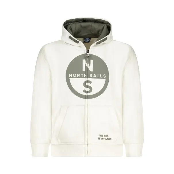SWEAT-SHIRT BLANC À FERMETURE ÉCLAIR POUR ENFANTS NORTH SAILS - NORTH SAILS
